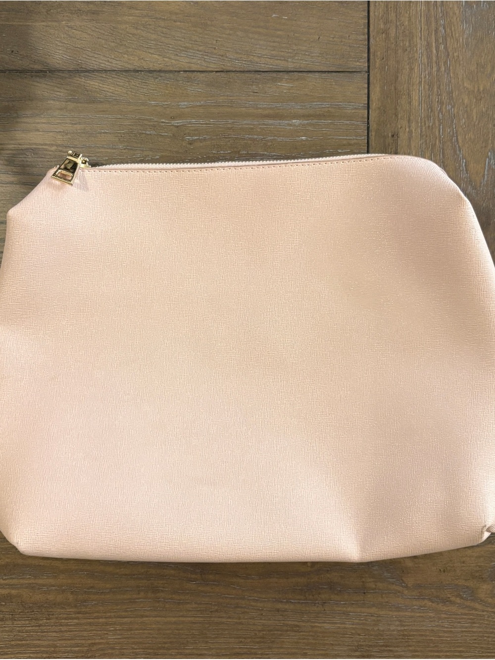 Urban Expressions Blush Pink Cosmetic Pouch with Gold Zipper
